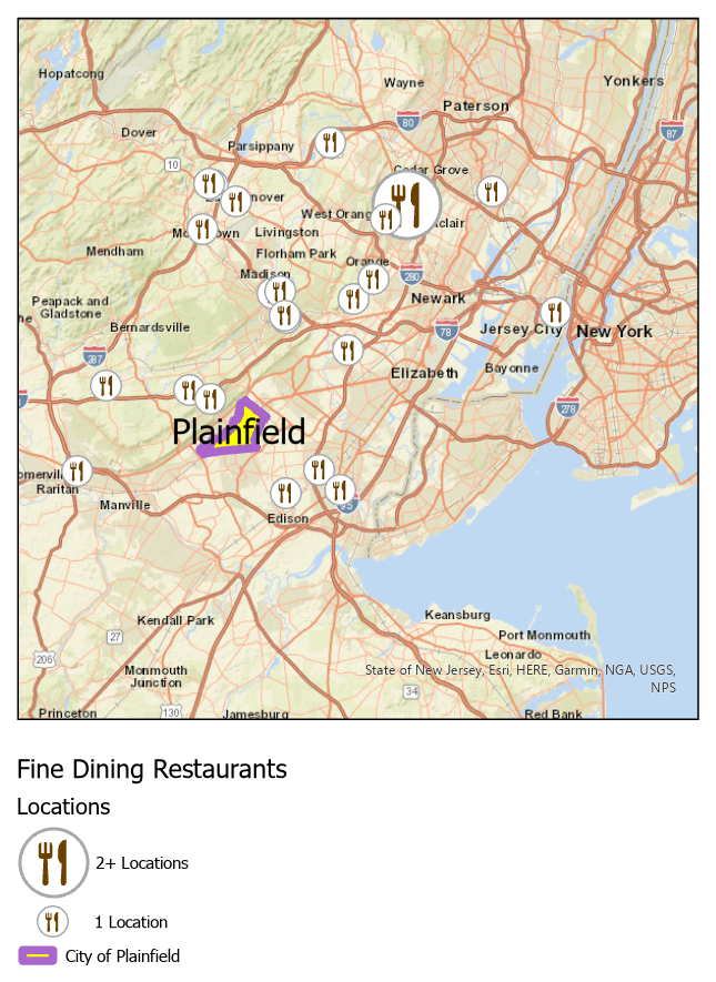 Fine Dining locations map